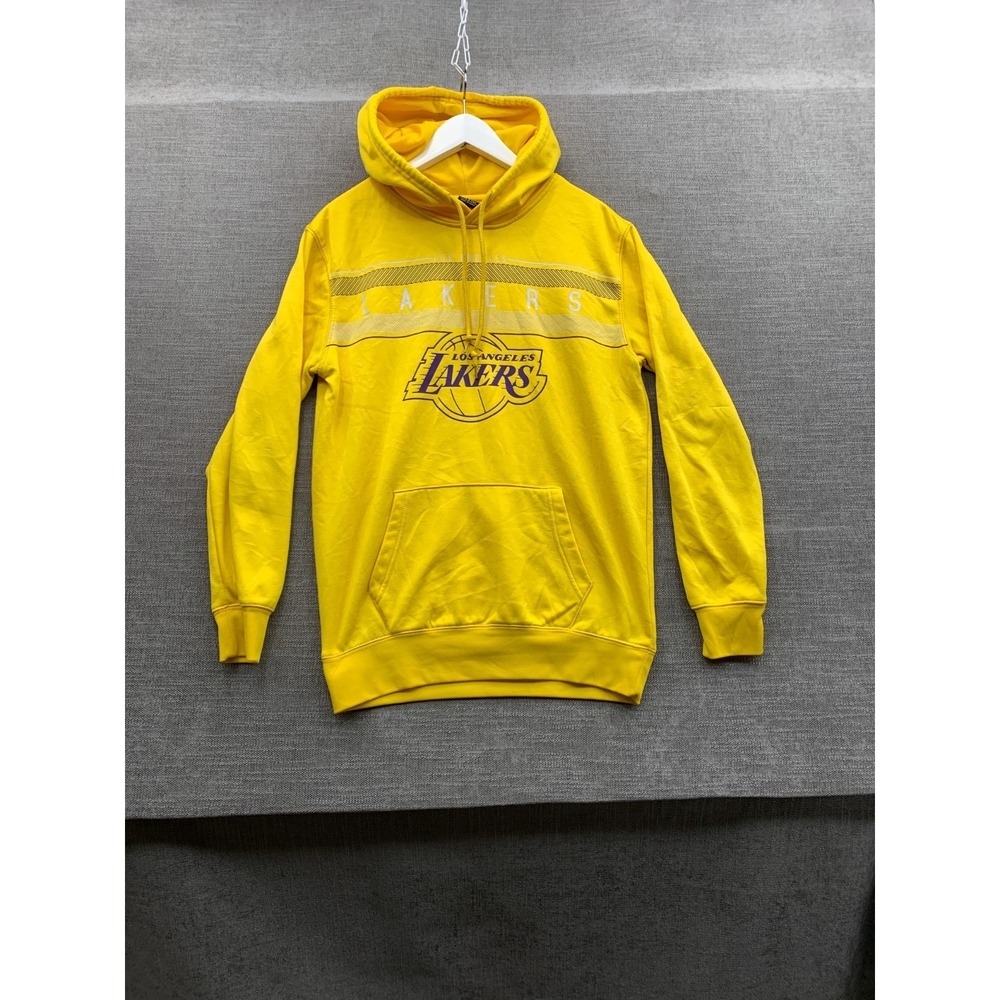 Los Angeles Lakers Hoodie Mens Small Yellow Ultra Game NBA Basketball Team Logo